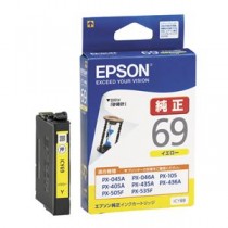 （まとめ） エプソン EPSON インクカートリッジ イエロー ICY69 1個 【×4セット】