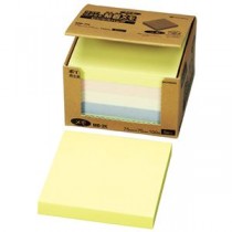(まとめ) ニチバン ポイントメモ 再生紙 ビジネスパック 75×75mm 5色 MB-2K 1パック(5冊) 【×5セット】