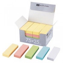 （まとめ） TANOSEE 片手で取れるポップアップふせん 詰替用 75×25mm 5色 1パック（20冊） 【×4セット】