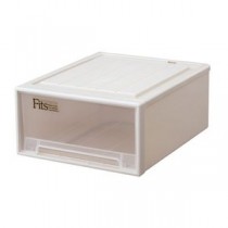 （まとめ） 天馬 Fits フィッツケース クローゼット（ワイド） M-53 W440×D530×H230mm カプチーノ 1個 【×2セット】