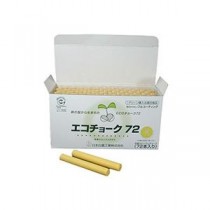 （まとめ） 日本白墨 エコチョーク72 黄 ECO-4 1箱（72本） 【×5セット】