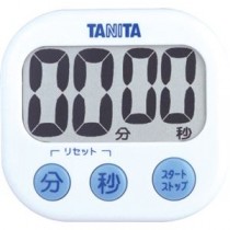(まとめ) タニタ でか見えタイマー ホワイト TD-384WH 1個 【×5セット】