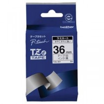 （まとめ） ブラザー BROTHER ピータッチ TZeテープ ラミネートテープ 36mm 白／黒文字 TZE-261 1個 【×4セット】