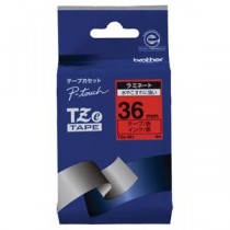 （まとめ） ブラザー BROTHER ピータッチ TZeテープ ラミネートテープ 36mm 赤／黒文字 TZE-461 1個 【×4セット】