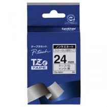 （まとめ） ブラザー BROTHER ピータッチ TZeテープ ノンラミネートテープ 24mm 白／黒文字 TZE-N251 1個 【×4セット】