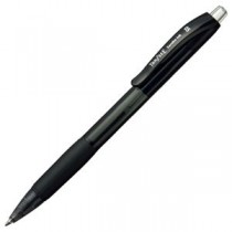 （まとめ） TANOSEE ノック式油性ボールペン（なめらかインク） 0.5mm 黒 1セット（10本） 【×5セット】