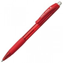 （まとめ） TANOSEE ノック式油性ボールペン（なめらかインク） 0.5mm 赤 1セット（50本） 【×2セット】