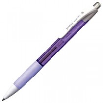 （まとめ） TANOSEE ノック式油性ボールペン（なめらかインク） 0.5mm 黒 （軸色 ラベンダー） 1セット（10本） 【×5セット】