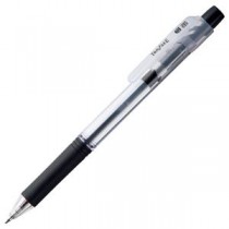 （まとめ） TANOSEE ノック式油性ボールペン ロング芯タイプ 0.7mm 黒 1セット（10本） 【×5セット】