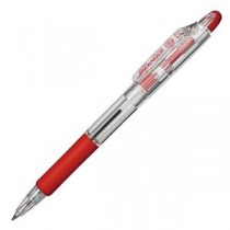 (まとめ) ゼブラ 油性ボールペン ジムノック 0.5mm 赤 KRBS-100-R 1セット(10本) 【×5セット】