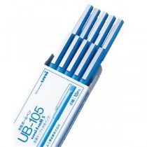 （まとめ） 三菱鉛筆 水性ボールペン ユニボール 0.5mm 青 UB105.33 1セット（10本） 【×5セット】