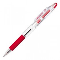 (まとめ) ゼブラ 油性ボールペン ジムノック 0.7mm 赤 KRB-100-R 1セット(10本) 【×5セット】