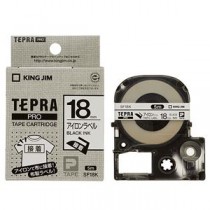 （まとめ） キングジム テプラ PRO テープカートリッジ アイロンラベル 18mm 黒文字 SF18K 1個 【×4セット】