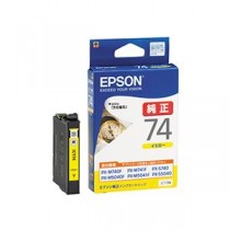 （まとめ） エプソン EPSON インクカートリッジ イエロー ICY74 1個 【×5セット】