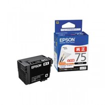（まとめ） エプソン EPSON インクカートリッジ ブラック 大容量 ICBK75 1個 【×3セット】
