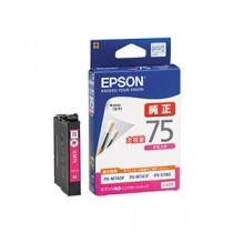 （まとめ） エプソン EPSON インクカートリッジ マゼンタ 大容量 ICM75 1個 【×3セット】