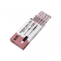 （まとめ） TANOSEE ノック式油性2色ボールペン（なめらかインク） 0.7mm 1セット（10本） 【×3セット】