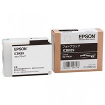 （まとめ） エプソン EPSON インクカートリッジ フォトブラック ICBK89 1個 【×3セット】