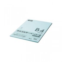 （まとめ） TANOSEE αエコカラーペーパーII B4 スカイブルー 少枚数パック 1冊（100枚） 【×5セット】