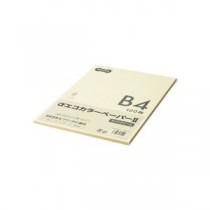 （まとめ） TANOSEE αエコカラーペーパーII B4 ライトクリーム 少枚数パック 1冊（100枚） 【×5セット】