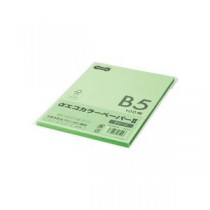 （まとめ） TANOSEE αエコカラーペーパーII B5 グリーン 少枚数パック 1冊（100枚） 【×15セット】