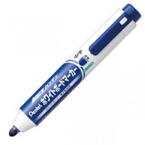(まとめ) ぺんてる ノック式ハンディ ホワイトボードマーカー 中字丸芯 青 MWXN5M-C 1本 【×30セット】