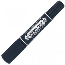 (まとめ) ゼブラ 油性マーカー ハイマッキーケア つめ替えタイプ 太字+細字 黒 YYT5-BK 1本 【×40セット】