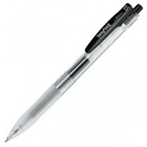 （まとめ） TANOSEE ノック式ゲルインクボールペン（バインダークリップ） 0.5mm 黒 1本 【×80セット】
