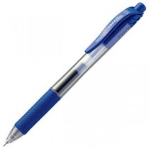 （まとめ） TANOSEE ノック式ゲルインクボールペン ニードルタイプ 0.5mm 青 1本 【×60セット】