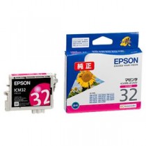 （まとめ） エプソン EPSON インクカートリッジ マゼンタ ICM32 1個 【×4セット】