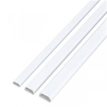 (まとめ) エレコム フラットモール テープ付 幅17mm×長さ1m ホワイト LD-GAF1/WH 1本 【×15セット】
