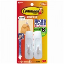 （まとめ） 3M コマンドフック M オフホワイト フック2個+タブ6枚 CMR6 1パック 【×15セット】