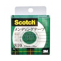 （まとめ） 3M スコッチ メンディングテープ 810 小巻 12mm×30m クリアケース入 810-1-12C 1巻 【×15セット】