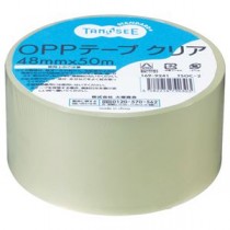 （まとめ） TANOSEE OPPテープ 薄手 厚さ0.052mm 48mm×50m 1巻 【×30セット】