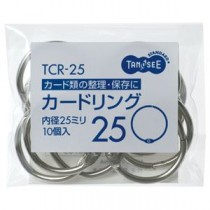 （まとめ） TANOSEE カードリング 内径25mm 1パック（10個） 【×20セット】
