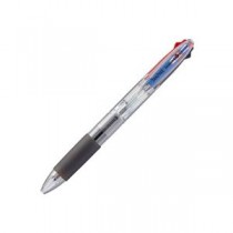 （まとめ） TANOSEE ノック式油性3色ボールペン（なめらかインク） 0.7mm 1本 【×20セット】