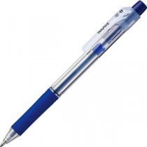 （まとめ） TANOSEE ノック式油性ボールペン ロング芯タイプ 1.0mm 青 1本 【×60セット】