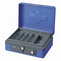 （まとめ） カール事務器 キャッシュボックス 大 W195×D155×H86mm ブルー CB-8200-B 1台 【×2セット】
