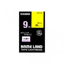 （まとめ） カシオ CASIO ネームランド NAME LAND スタンダードテープ 9mm×8m 黄／黒文字 XR-9YW 1個 【×5セット】