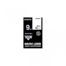 （まとめ） カシオ CASIO ネームランド NAME LAND 強粘着テープ 9mm×5.5m 白／黒文字 XR-9GWE 1個 【×5セット】