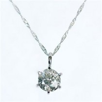 プラチナ900（PT）1.3ct一粒ダイヤネックレス（ペンダント）181363 42cm　（鑑別書付き）