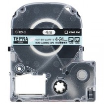 （まとめ） キングジム テプラ PRO テープカートリッジ ヘッドクリーニングテープ 24mm SR24C 1個 【×4セット】