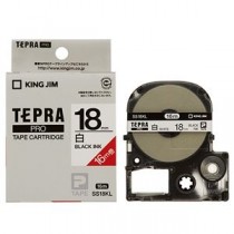 （まとめ） キングジム テプラ PRO テープカートリッジ ロングタイプ 18mm 白／黒文字 SS18KL 1個 【×3セット】