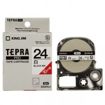 （まとめ） キングジム テプラ PRO テープカートリッジ ロングタイプ 24mm 白／黒文字 SS24KL 1個 【×3セット】