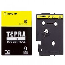 （まとめ） キングジム テプラ TR テープカートリッジ パステル 9mm 黄／黒文字 TC9Y 1個 【×4セット】