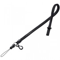 (まとめ) サンワサプライ スマホ・デジタルカメラ用ネックストラップ 10mm幅 ブラック DG-ST16BK 1本 【×8セット】