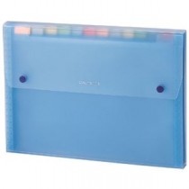 (まとめ) セキセイ ドキュメントファイル A4 13ポケット SSS-1212-10ブルー 1冊 【×15セット】