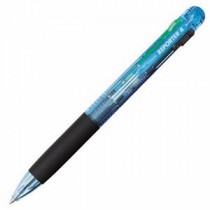 （まとめ） トンボ鉛筆 4色油性ボールペン リポーター4 0.7mm （軸色 透明ブルー） BC-FRC40 1本 【×15セット】
