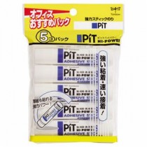 （まとめ） トンボ鉛筆 スティックのり ピットハイパワー S 約10g HCA-511 1パック（5本） 【×10セット】