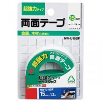 (まとめ) ニチバン ナイスタック 両面テープ 超強力タイプ 小巻 15mm×1.2m NW-U15SF 1巻 【×10セット】
